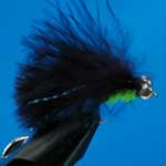 Cats Whisker Black And Green Bc Lure S/S Trout Fishing Fly #10 (L308)