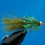 Olive Fritz Gold Head Mini Lure Trout Fishing Fly