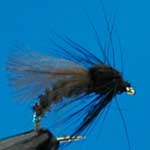 Emerger Buzzer Black CDC Nymph Trout Fishing Fly #12 (N793)