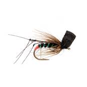 Turrall Popper Hopper Black / Red Butt Stillwater Trout Fly