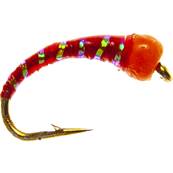 Turrall Hot Head Orange & Pearl Rib Buzzer Trout Fly