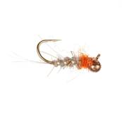 Turrall Off Bead Copper Hares Ear & Orange Tungsten Nymph Barbless Trout Fly