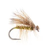 Turrall Elk Hair Olive Caddis / Sedge Barbless Trout Fly