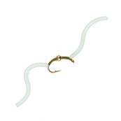 Turrall Glow White Squirmy Worm Trout Fly