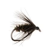 Turrall Black & Peacock Spider Wet Hackled Barbless Trout Fly