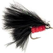 Turrall Bead Eye Mini Cat Black & Red Mini Lure Trout Fly