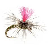 Turrall Klinkhammer Hi-Viz Olive - Pink Flash Tail Special Dry Trout Fly