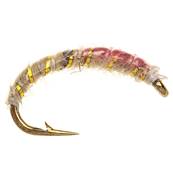 Turrall Slim Line Light Tan & Hot Orange Czech Nymph Trout Fly