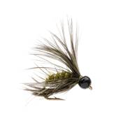 Turrall Soft Hackle Caddis Olive Tungsten Nymph Trout Fly