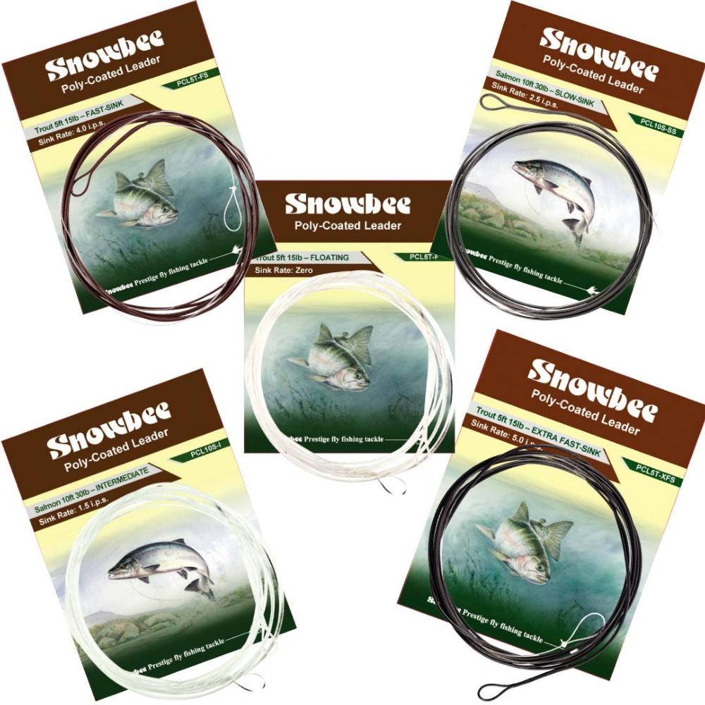 Snowbee Poly-Coated Leaders - Salmon / Saltwater, Fly Fishing Tippets &  Leaders