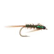 Turrall Green Holo Cheeck Diawl Bach Slim Line Nymph Trout Fly