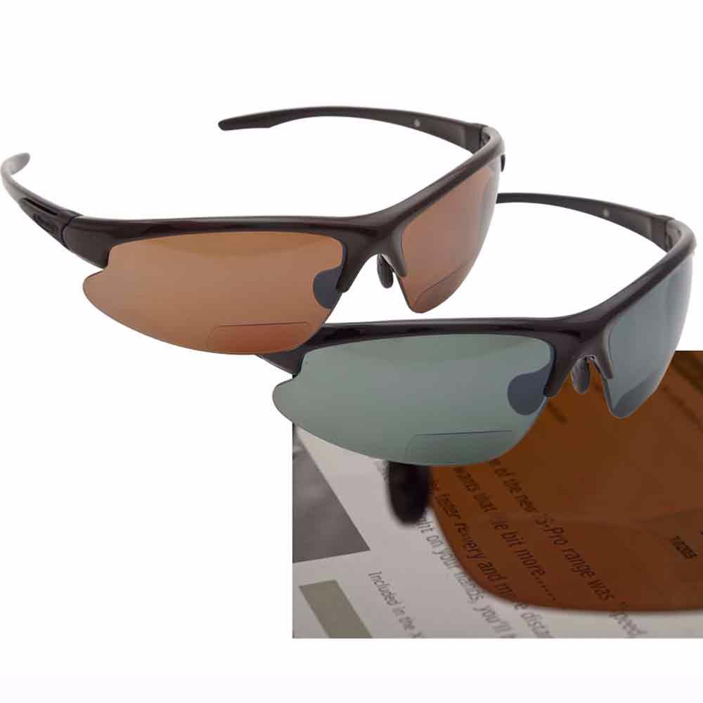 Snowbee Prestige Magnifier Sunglasses Brown Frame, Amber Lens - 18116-2